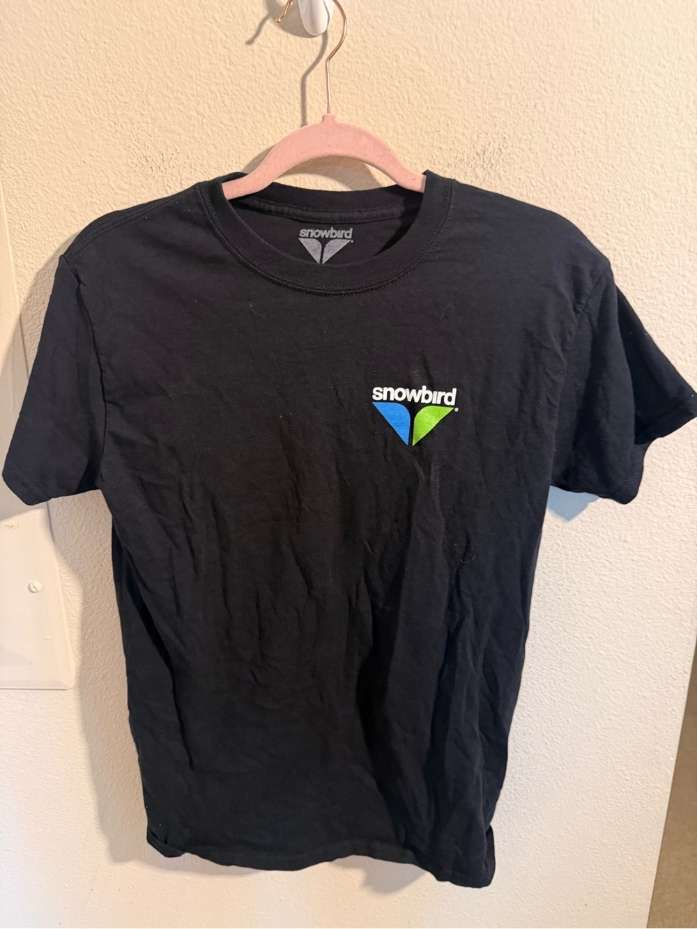 Snowbird Ski Resort Black Logo Graphic T-Shirt Small Utah Mountain Cotton Tee